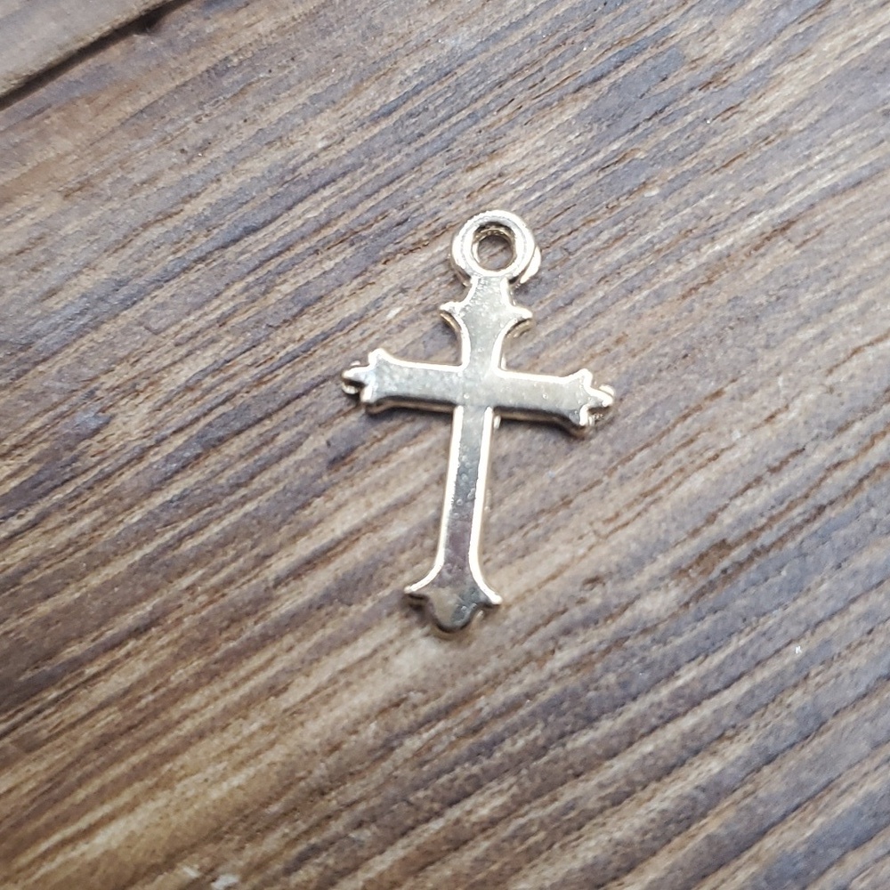 Vermeil cross pendant charm P106‎